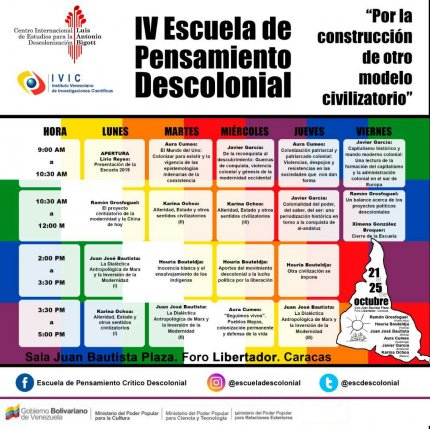 Modelo civilizatorio occidental será debatido en Caracas, desde la  perspectiva descolonial | Comunicación para la Integración